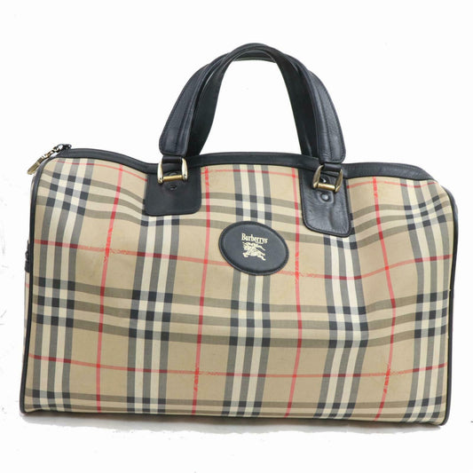 Burberry Boston Bag Brown Nylon (SHC1-14244)