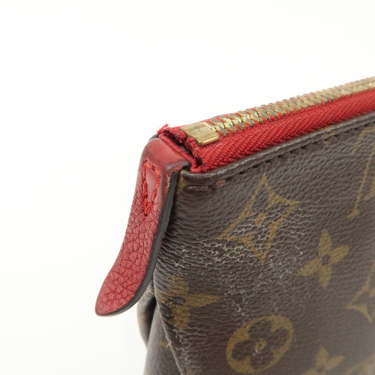 Louis Vuitton Monogram Pallas Beauty Case Brown Red M64123