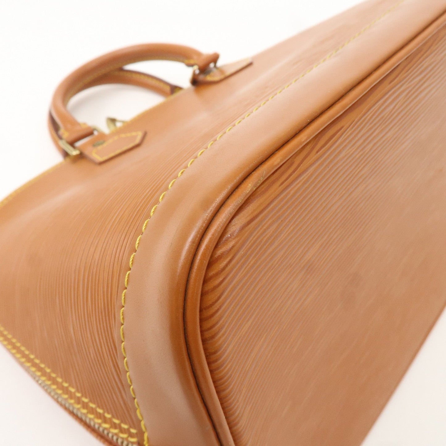 Louis Vuitton Epi Leather Alma Hand Bag Zipang Gold M52148