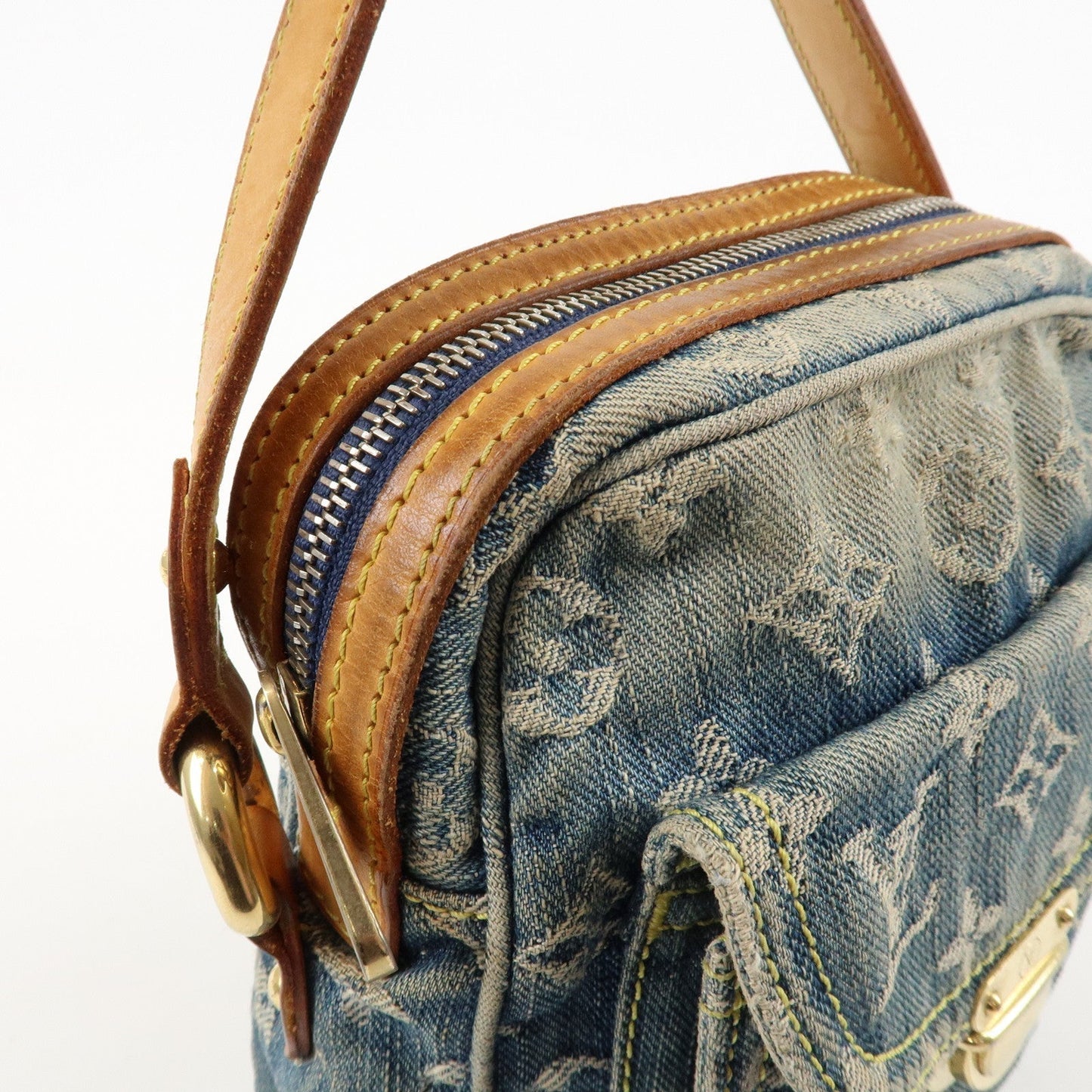 Louis Vuitton Monogram Denim Camera Bag Shoulder Bag Blue M95348