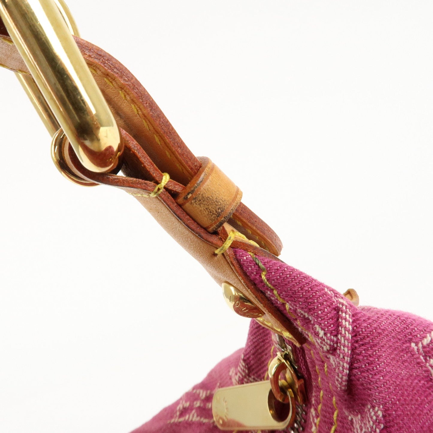Louis Vuitton Monogram Denim Baggy PM Shoulder Bag Fuchsia M95212