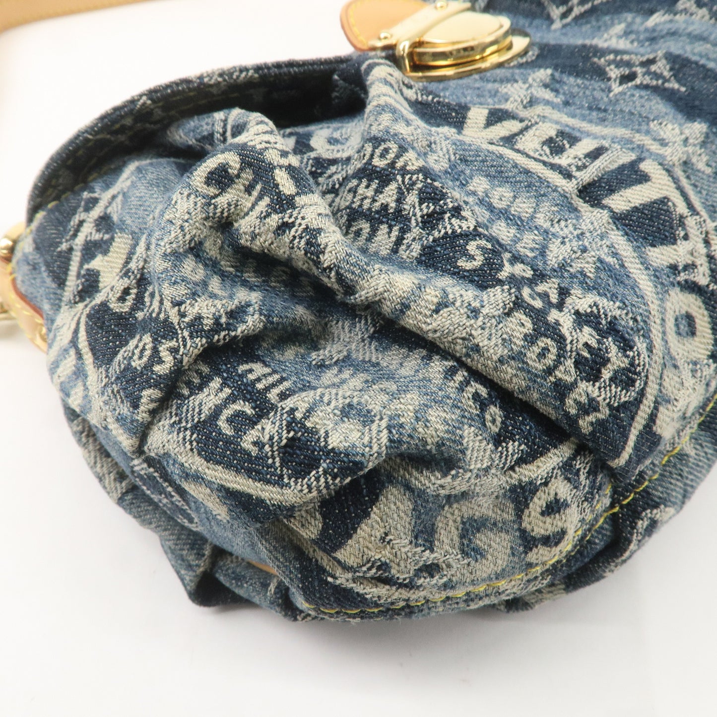 Louis Vuitton Monogram Denim Mini Pleaty Raye Shoulder Bag M95333