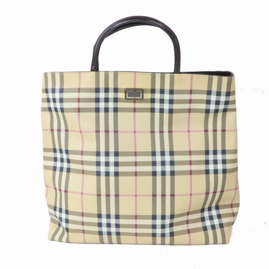 Brand Inspired Burberry Hand Bag Beige PVC (SHC1-15161)
