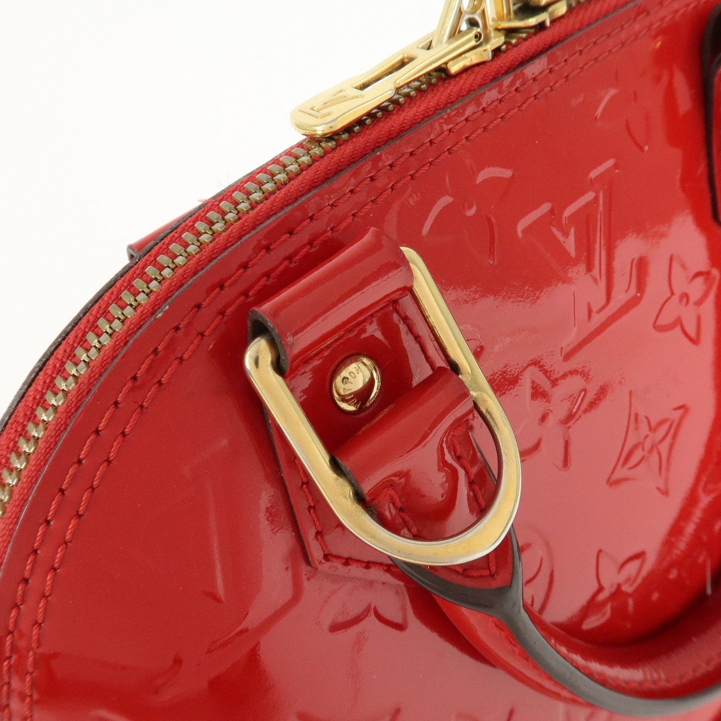 Louis Vuitton Monogram Vernis Alma BB Cerise Shoulder Bag M90174