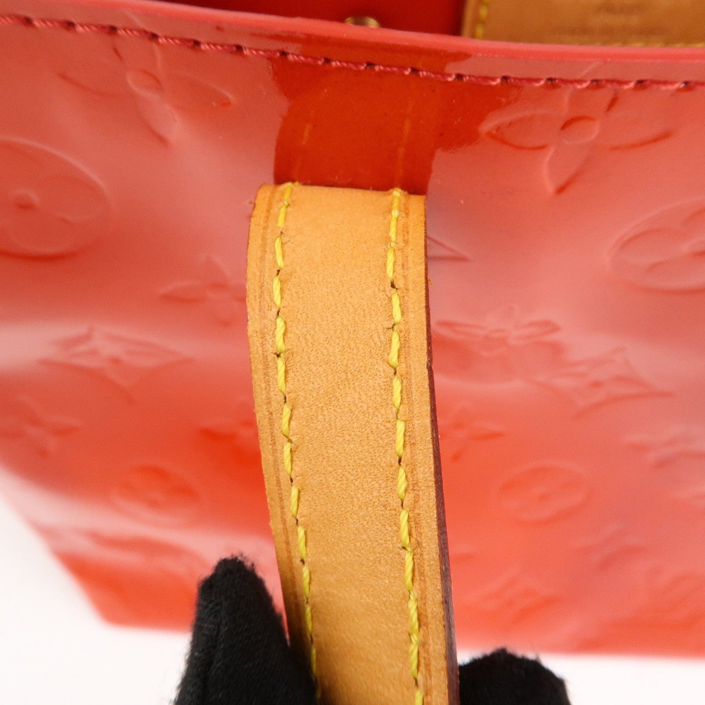 Louis Vuitton Monogram Vernis Lead PM Hand Bag Rouge M91088