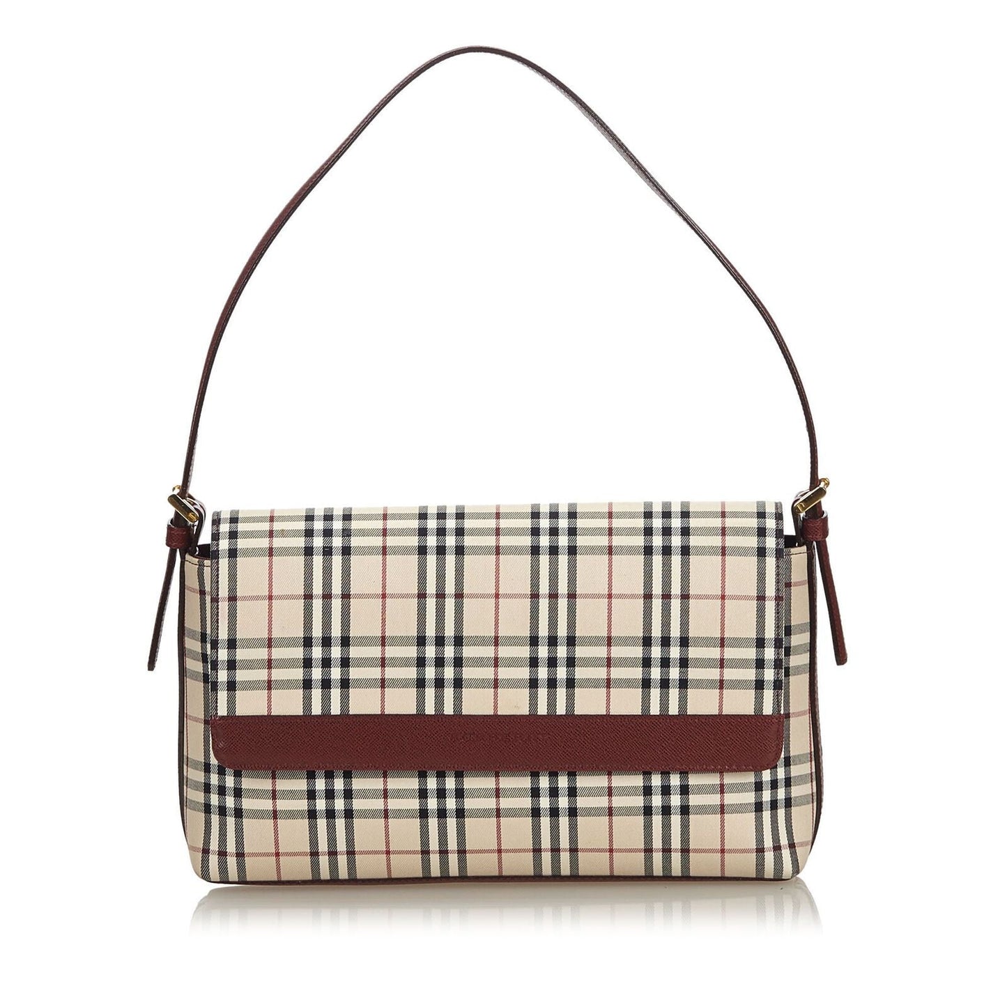 Burberry Brown Ho  Check Canvas Shoulder Bag United Kingdom