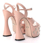 Amelia Malaga Kid Interlocking G Studs 155mm Platform Sandals 35 Perfect Pink
