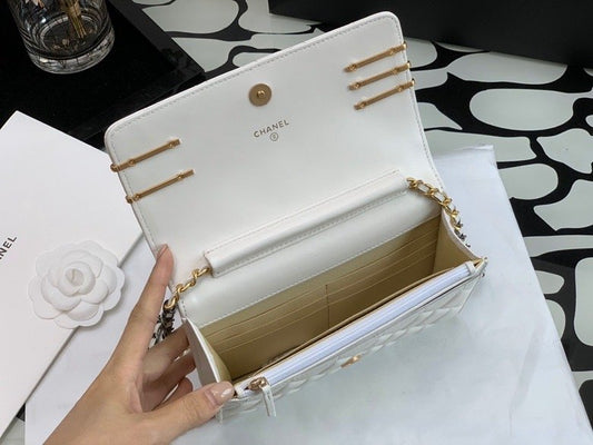 CHL - Flap Bag White For Women 7.4in/19cm
