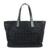 CHANEL New Travel Line Nylon Jacquard Leather Tote Bag A15991