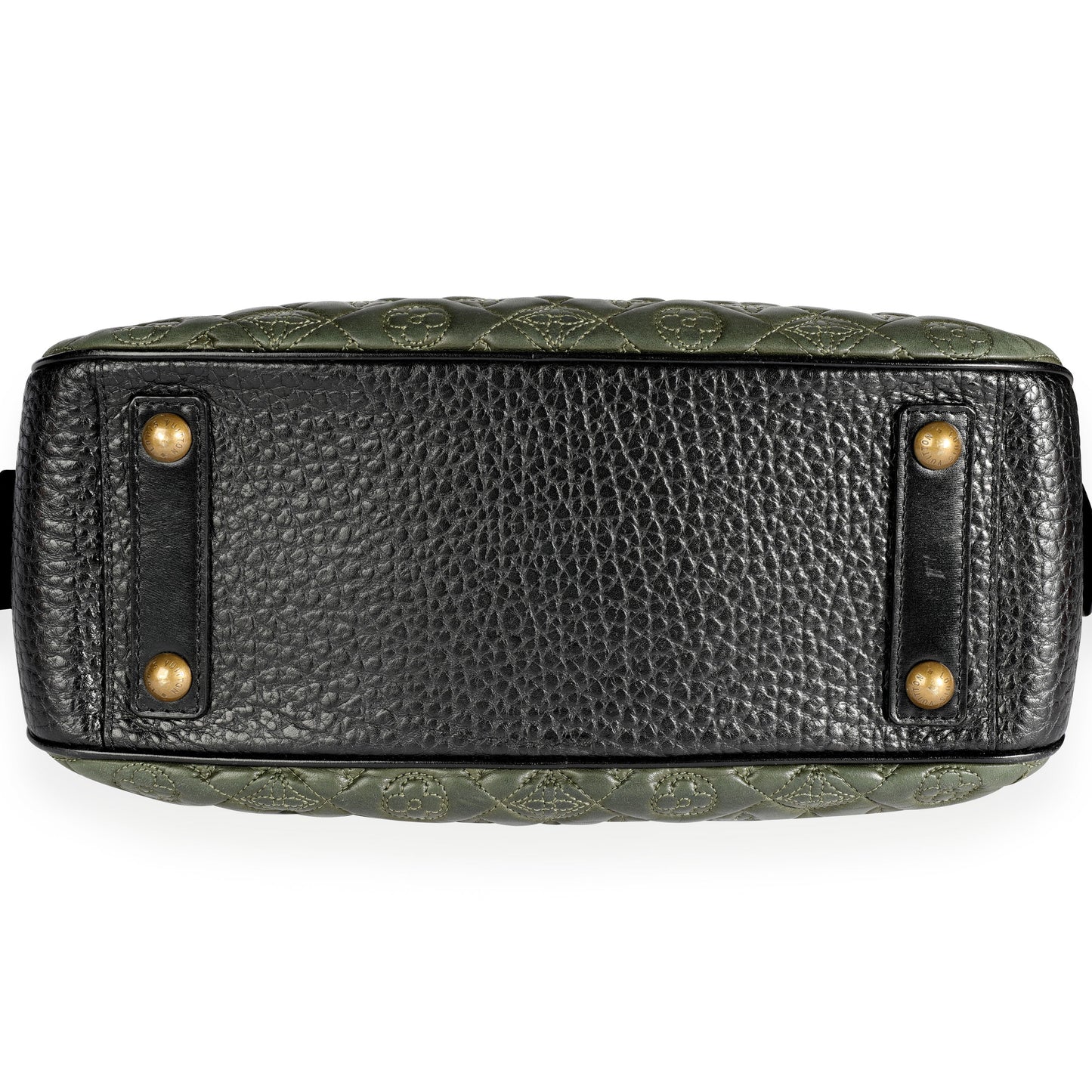 Louis Vuitton Louis Vuitton Olive Monogram Quilted Lambskin & Black Pebbled Leather Mizi Vienn