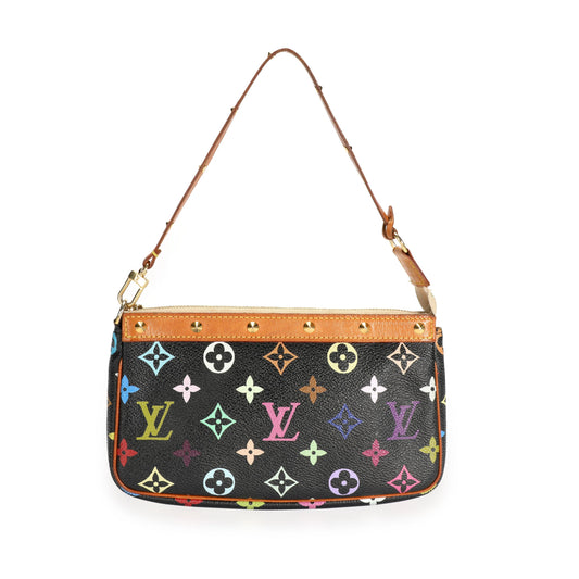 Louis Vuitton Louis Vuitton Black Monogram Multicolore Pochette Accessoires