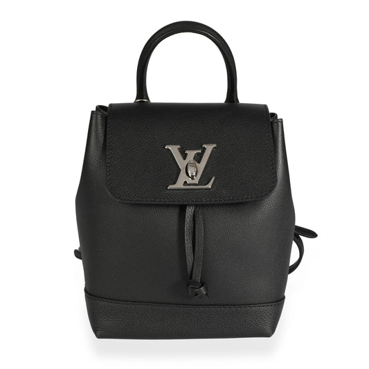 Louis Vuitton Louis Vuitton Black Calfskin Lockme Mini Backpack