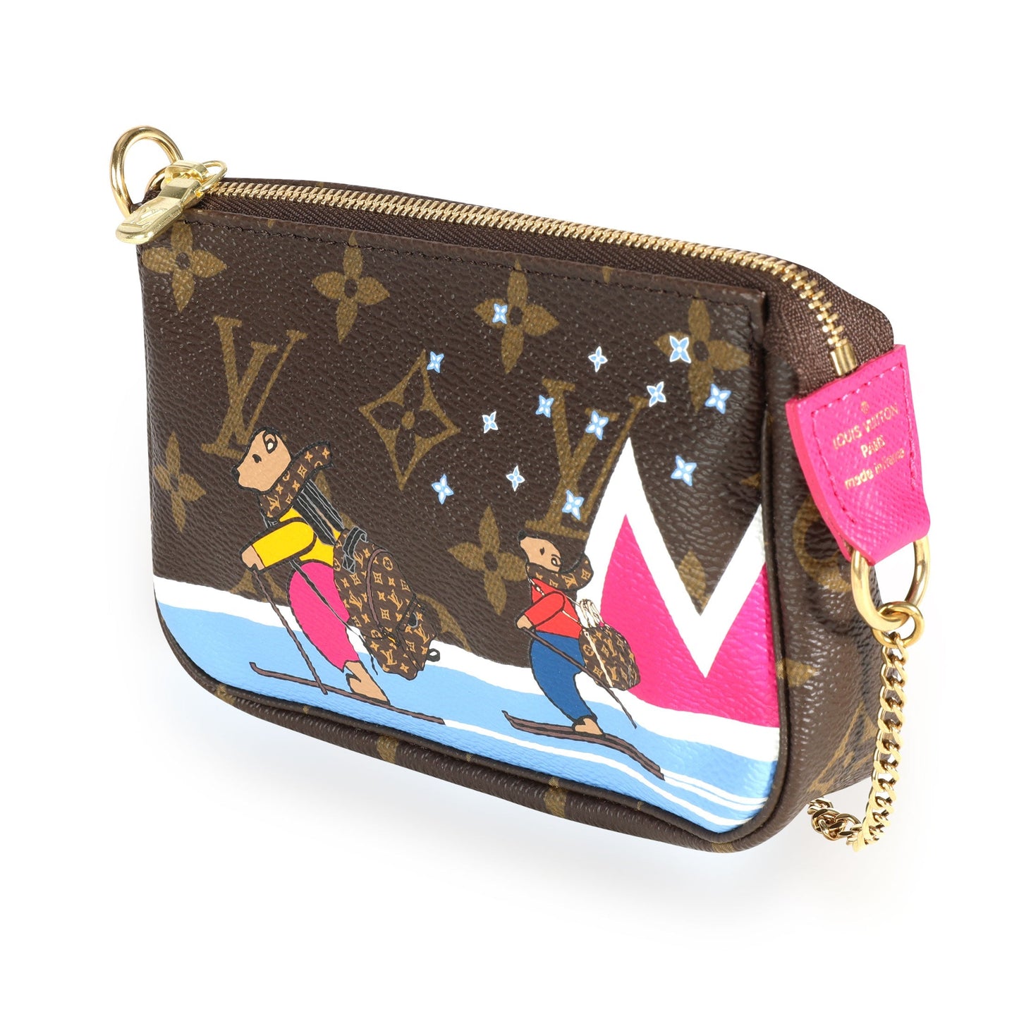 Louis Vuitton Louis Vuitton Monogram Canvas Bears on Skis Mini Pochette Accessoires