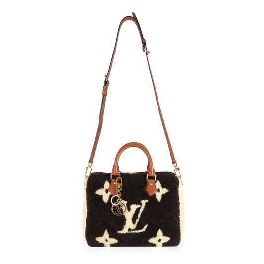 Louis Vuitton Louis Vuitton Limited Edition Giant Teddy Fleece Speedy Bandoulière 25