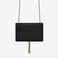 YSL SAINT LAURENT SMALL KATE CROC EMBOSSED SHOULDER BAG