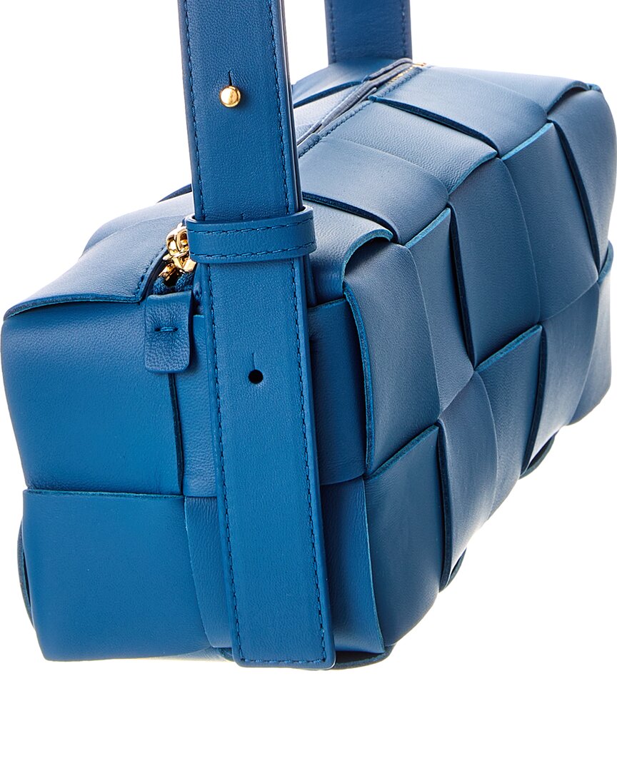 B V  - Brick Cassette Small Maxi Intrecciato Leather Shoulder Bag