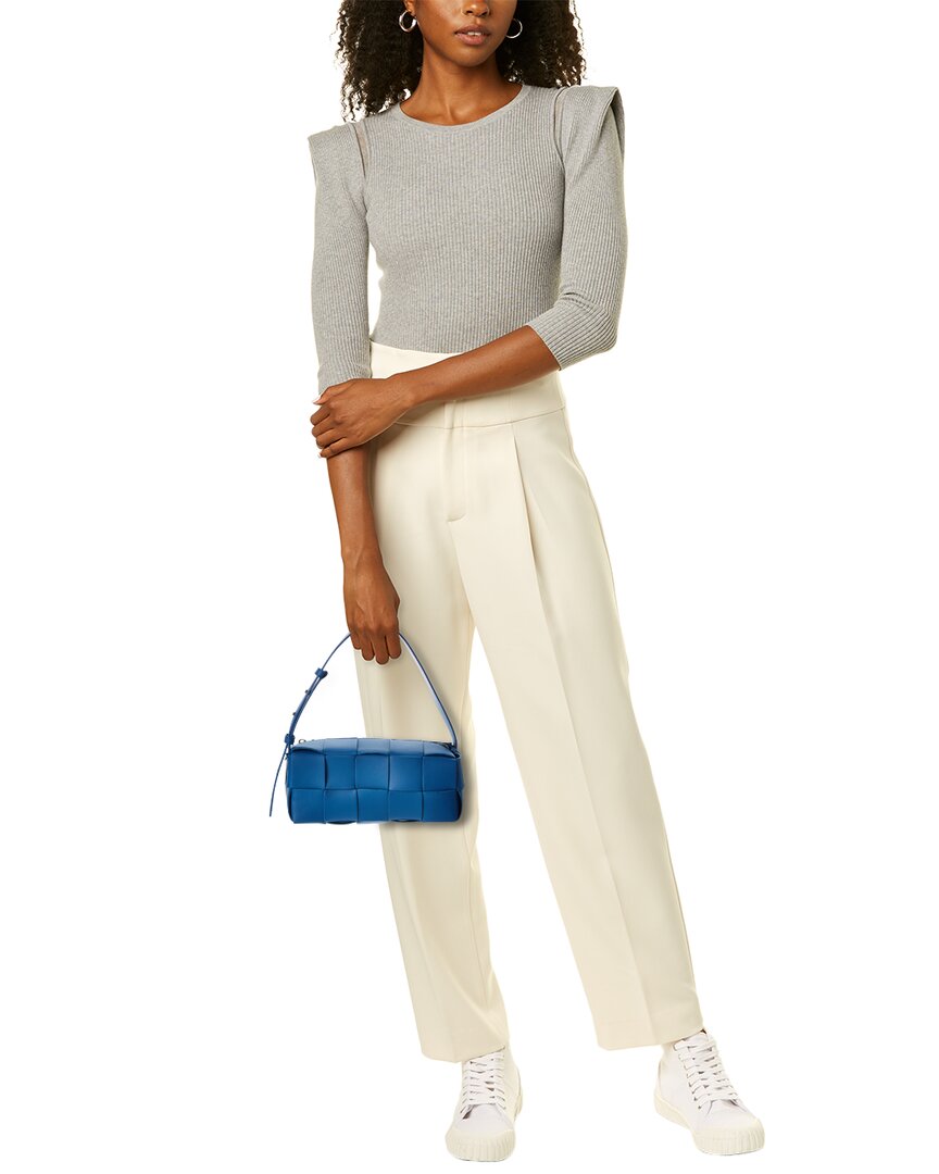 B V  - Brick Cassette Small Maxi Intrecciato Leather Shoulder Bag