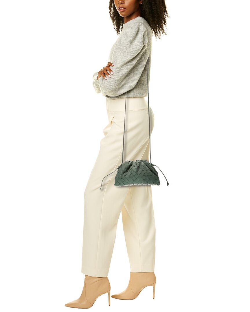 B V  - The Pouch Mini Intrecciato Leather Crossbody