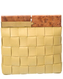 B V  - Snap Intrecciato Leather Clutch
