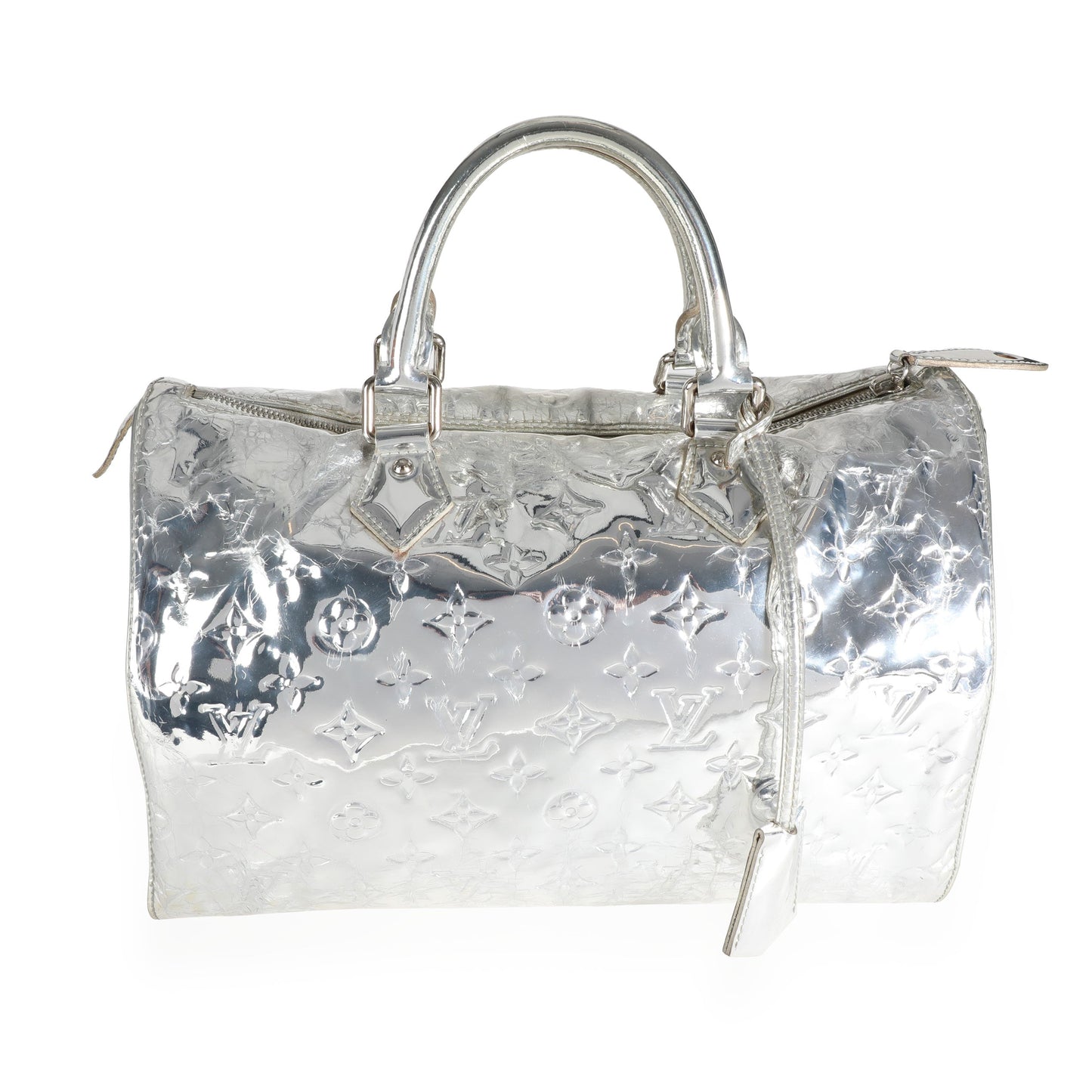 Louis Vuitton Louis Vuitton Limited Edition Silver Monogram Miroir Speedy 35