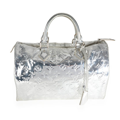Louis Vuitton Louis Vuitton Limited Edition Silver Monogram Miroir Speedy 35