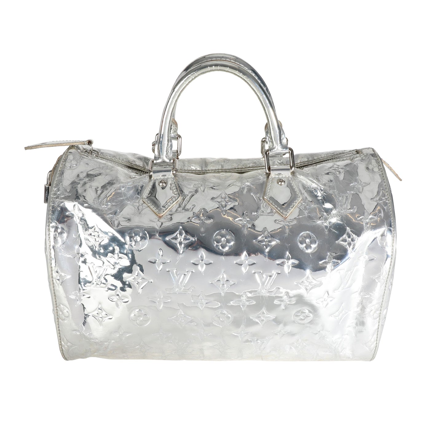 Louis Vuitton Louis Vuitton Limited Edition Silver Monogram Miroir Speedy 35