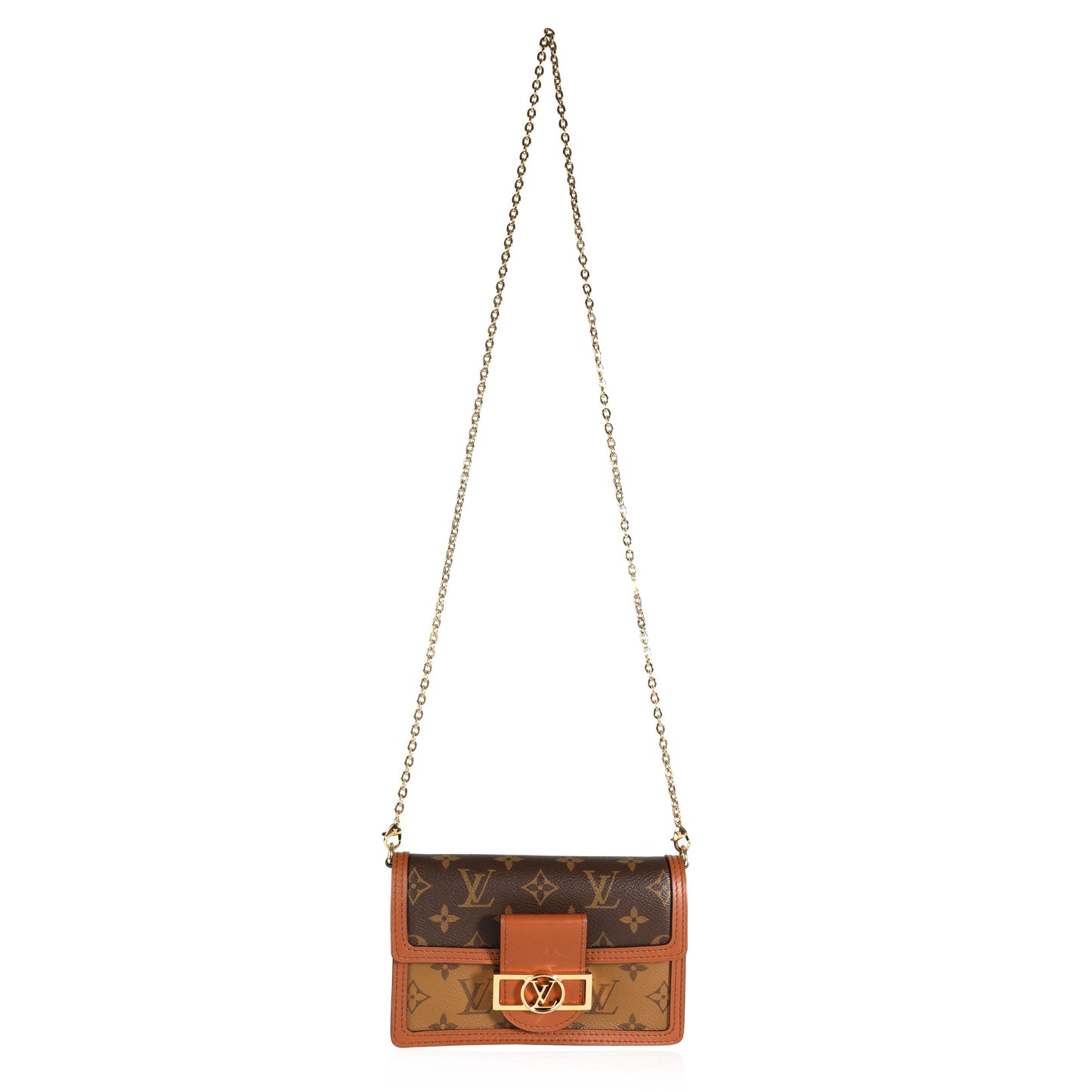 Louis Vuitton Louis Vuitton Monogram & Reverse Monogram Coated Canvas Dauphine Chain Wallet