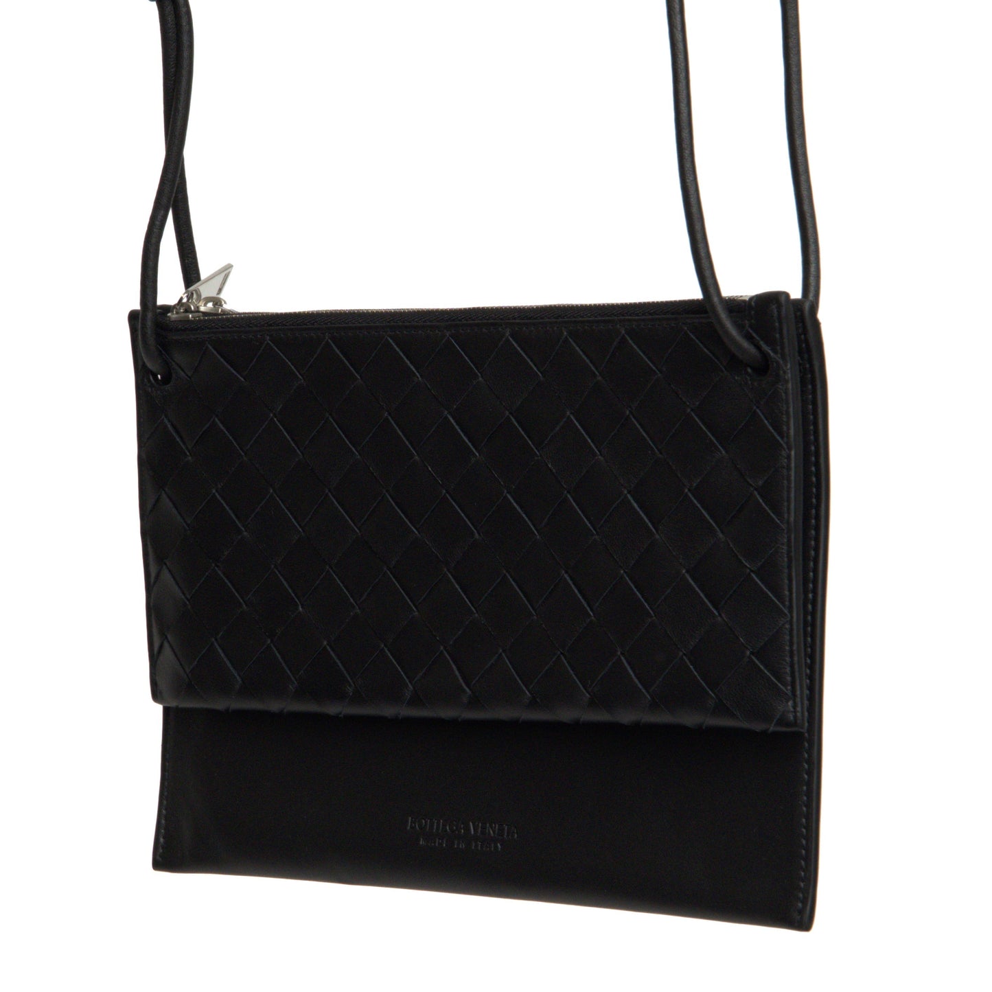 Bottega Veneta 2-Compartment Woven Leather Clutch