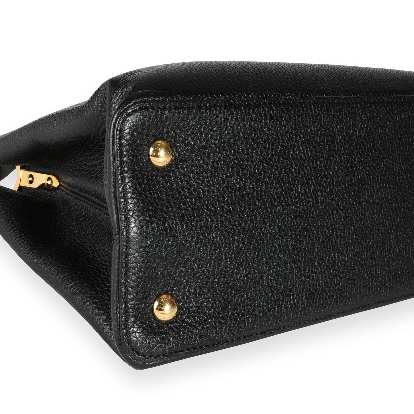 Louis Vuitton Louis Vuitton Black Taurillon Leather Capucines MM