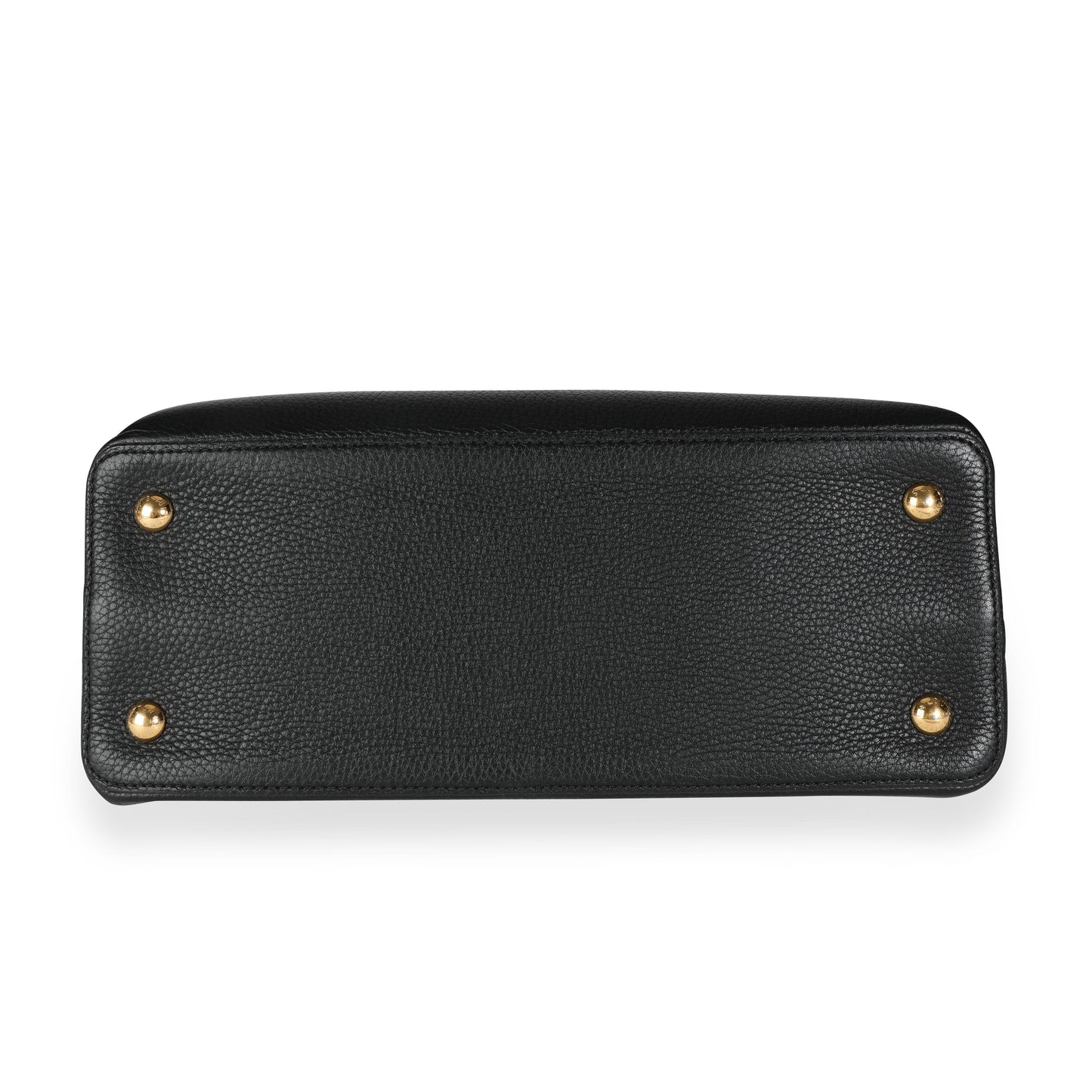 Louis Vuitton Louis Vuitton Black Taurillon Leather Capucines MM