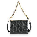 Louis Vuitton Louis Vuitton Black Monogram Embossed Lambskin Coussin PM