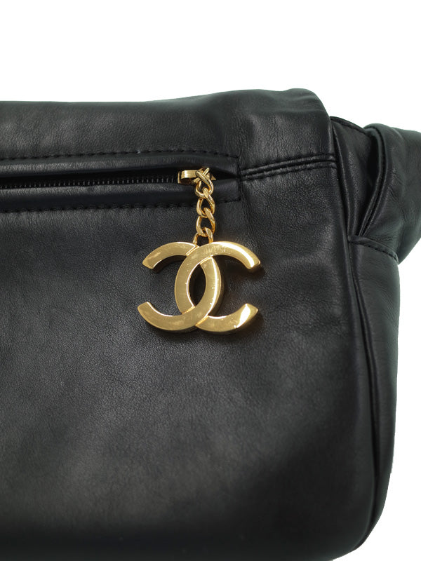 Chanel Coco Mark Chain Shoulder Bag 2way Leather