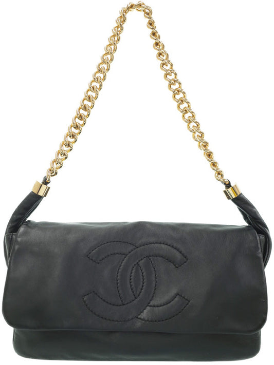 Chanel Coco Mark Chain Shoulder Bag 2way Leather