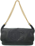 Chanel Coco Mark Chain Shoulder Bag 2way Leather
