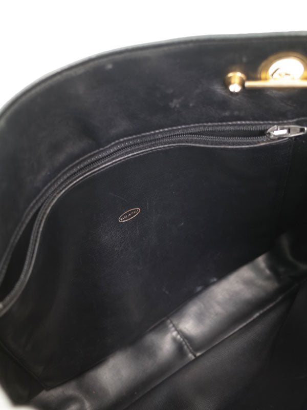 Chanel Matelasse Chain Shoulder Bag Black Leather