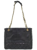 Chanel Matelasse Chain Shoulder Bag Black Leather
