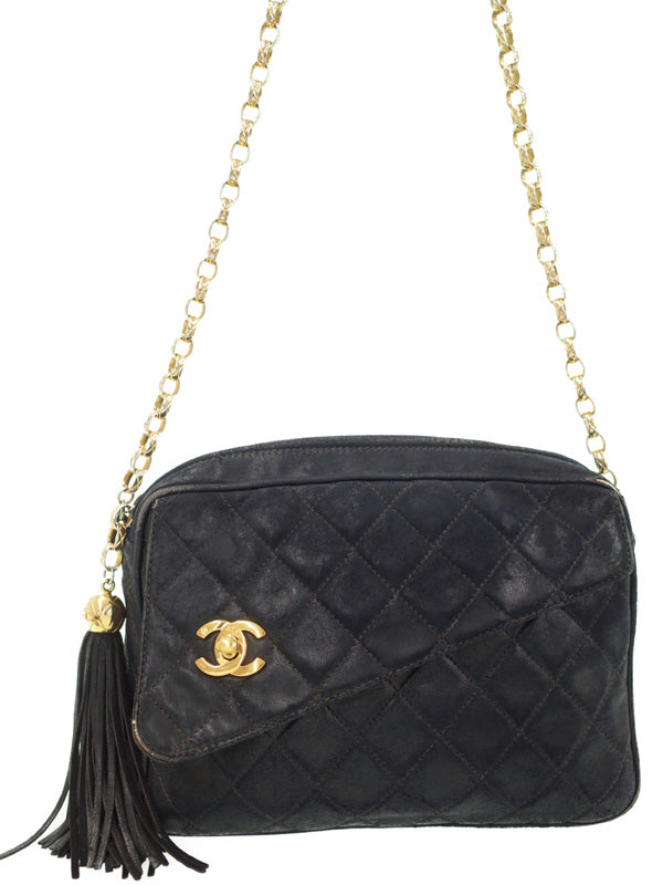 Chanel Matelasse Chain Shoulder Bag Lambskin Black