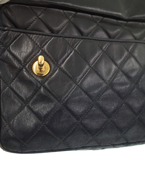Chanel Matelasse Chain Shoulder Bag Lambskin Black