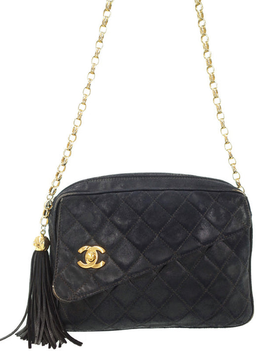 Chanel Matelasse Chain Shoulder Bag Lambskin Black