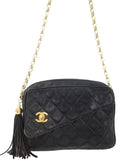 Chanel Matelasse Chain Shoulder Bag Lambskin Black