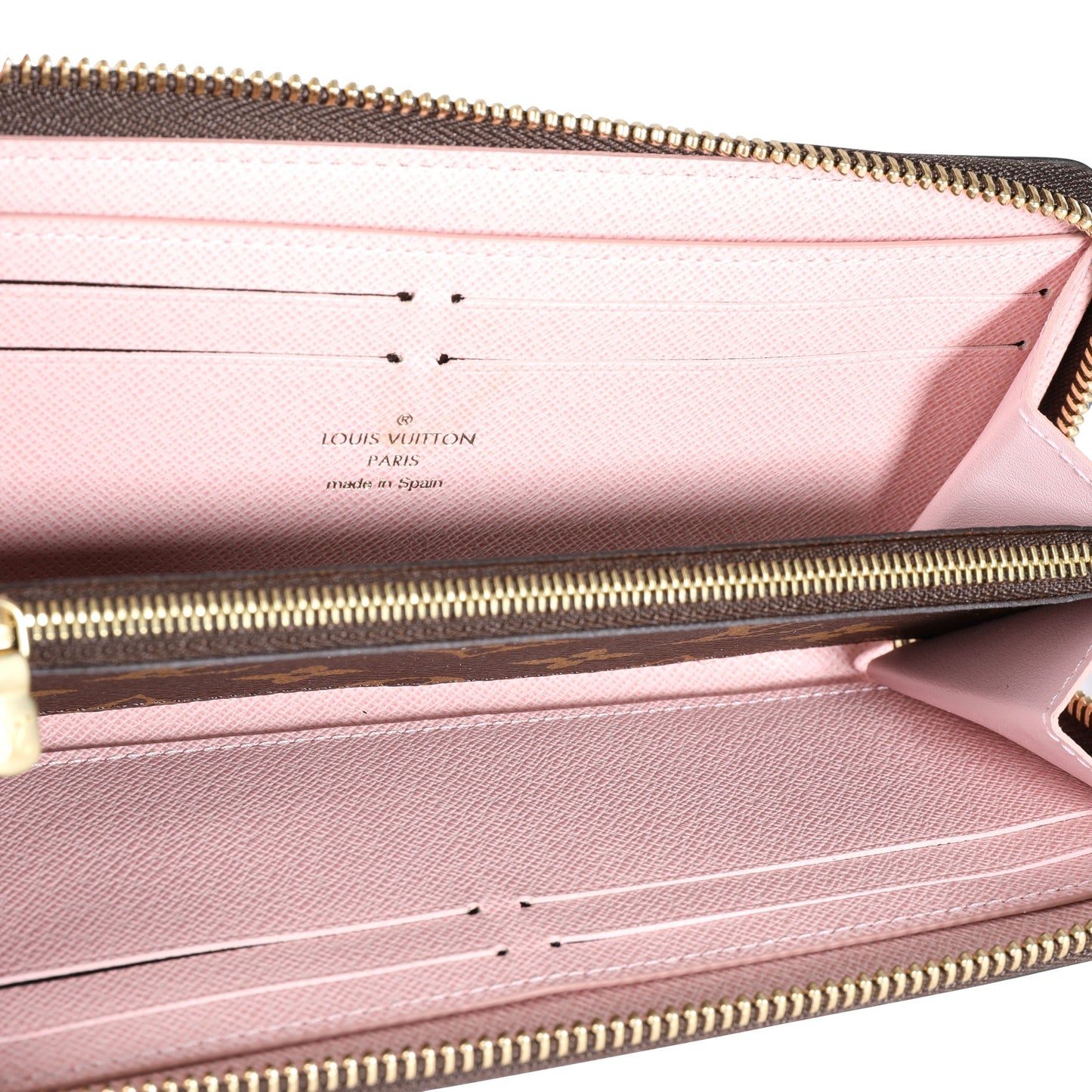 Louis Vuitton Louis Vuitton Monogram Canvas & Rose Ballerine Clémence Wallet