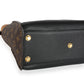 Louis Vuitton Louis Vuitton Black & Tan Calfskin And Monogram Canvas On My Side Tote MM