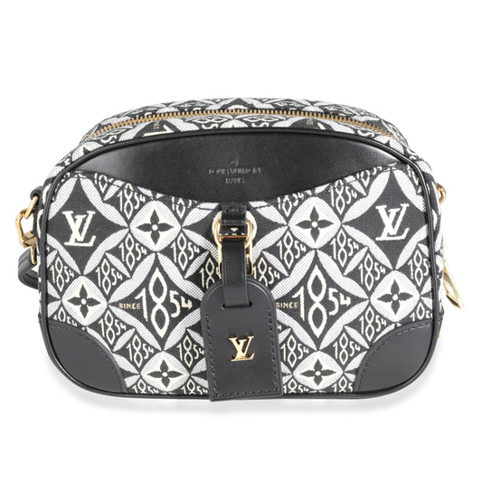 Louis Vuitton Louis Vuitton Black Jacquard Since 1854 Deauville Mini Camera Bag