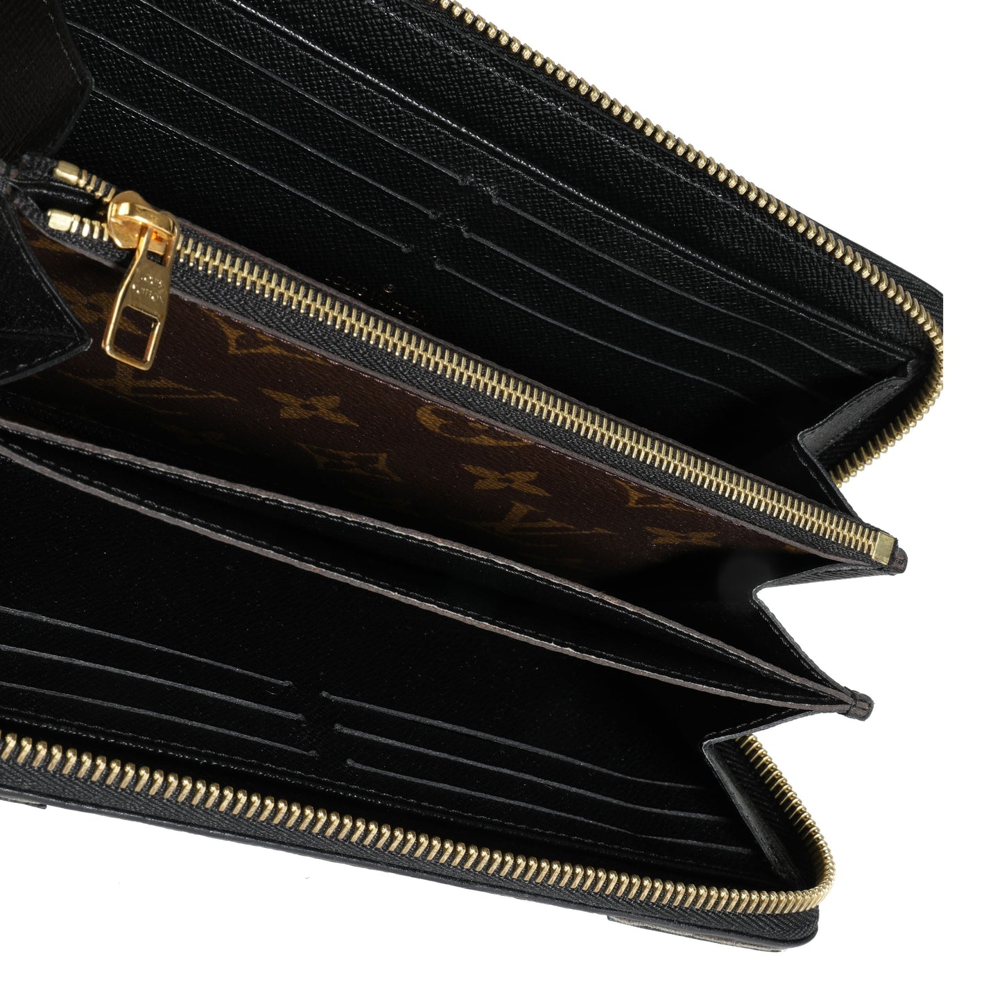 Louis Vuitton Louis Vuitton Monogram Canvas & Black Leather Zippy Retiro Wallet