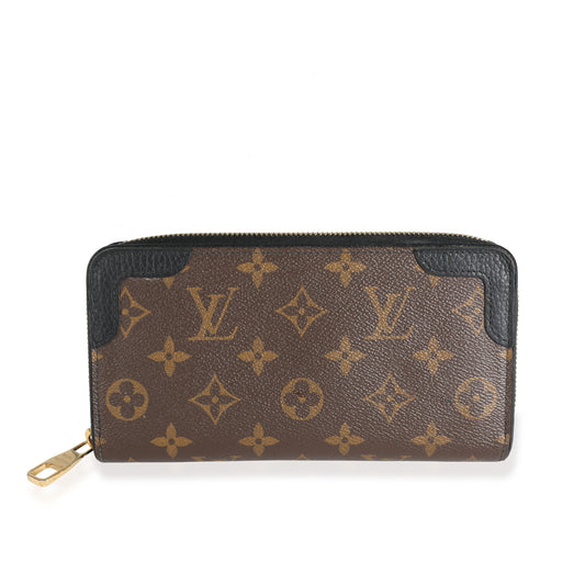 Louis Vuitton Louis Vuitton Monogram Canvas & Black Leather Zippy Retiro Wallet