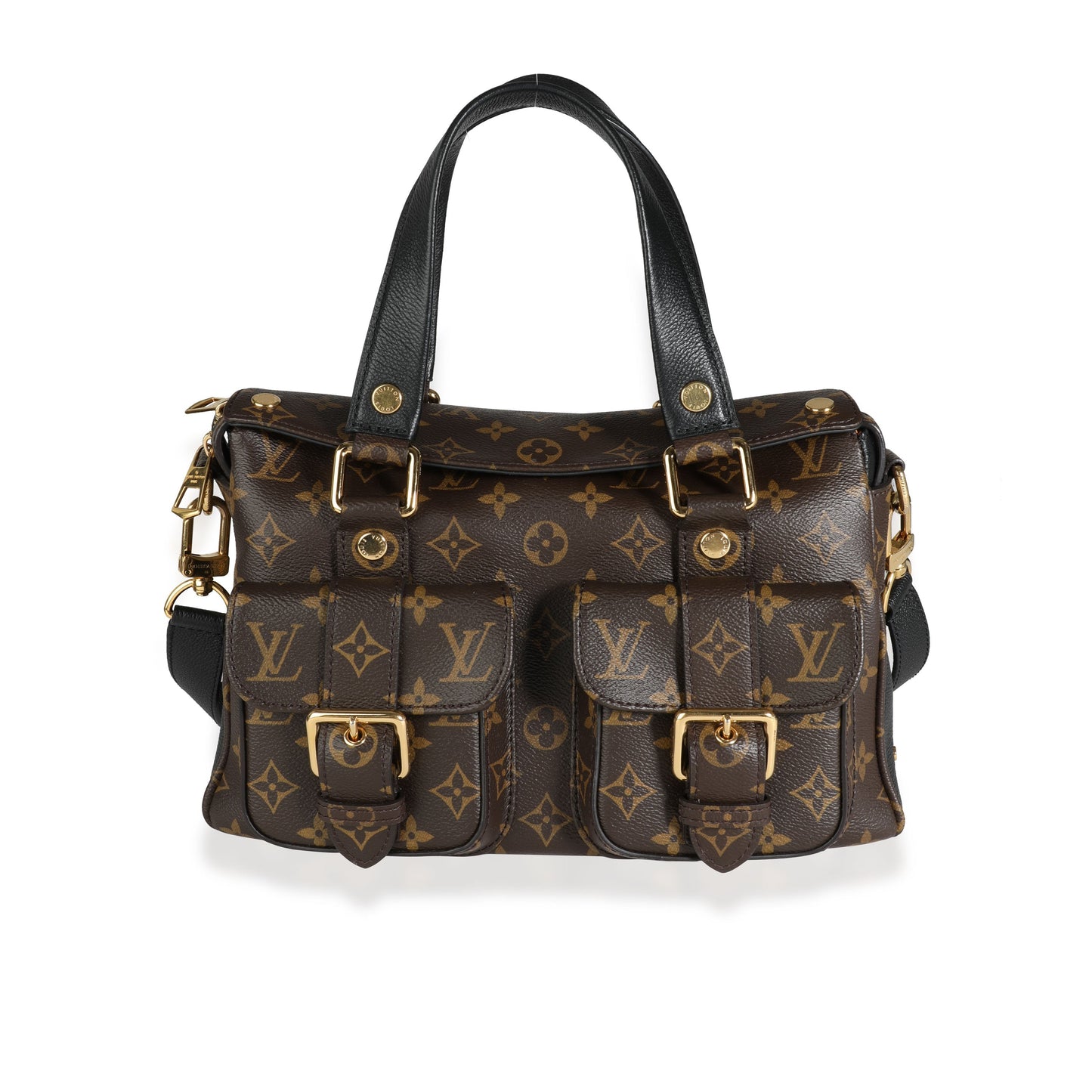 Louis Vuitton Louis Vuitton Monogram Canvas & Noir Leather Manhattan NM
