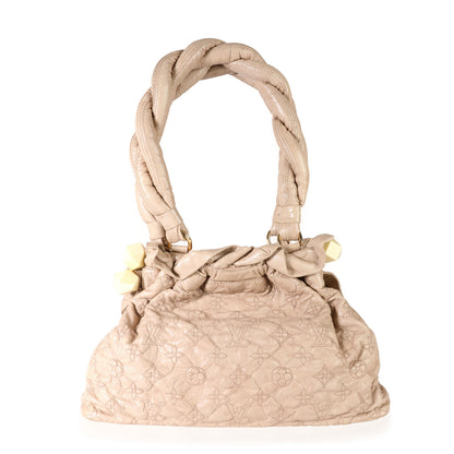 Louis Vuitton Louis Vuitton Ecru Embroidered Monogram Lambskin Olympe Stratus PM