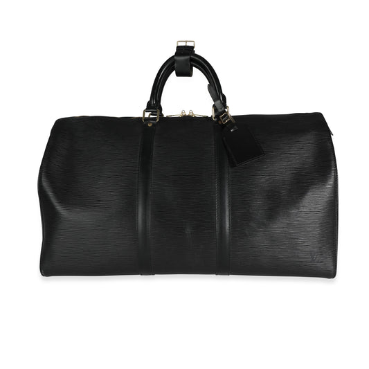 Louis Vuitton Louis Vuitton Black Epi Leather Keepall 50