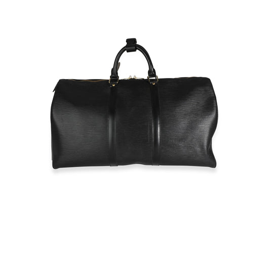 Louis Vuitton Louis Vuitton Black Epi Leather Keepall 50