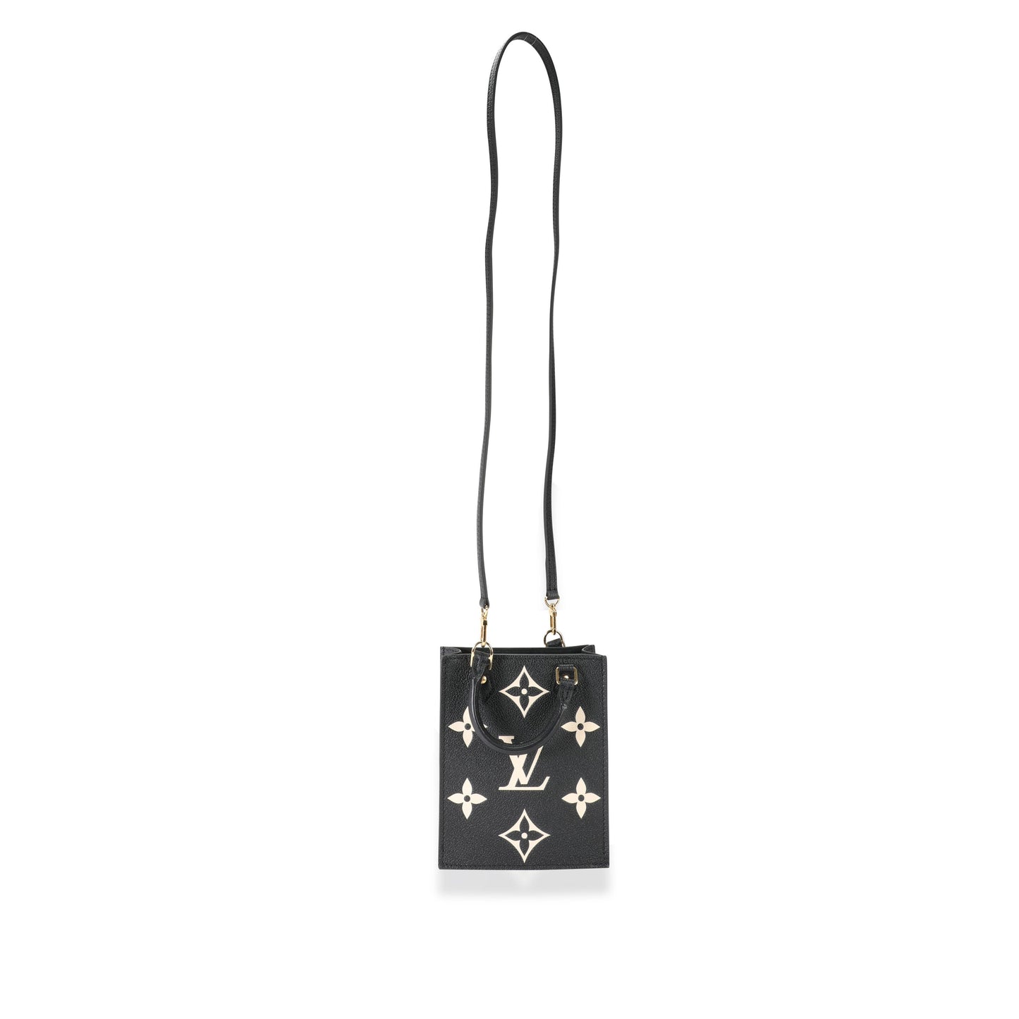 Louis Vuitton Louis Vuitton Black & Beige Monogram Empreinte Petit Sac Plat